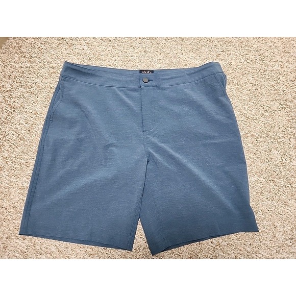 Faherty Other - Faherty All Day Shorts Mens 38‎ Zip Button Drawstring 9" Blue 40x9 Measured